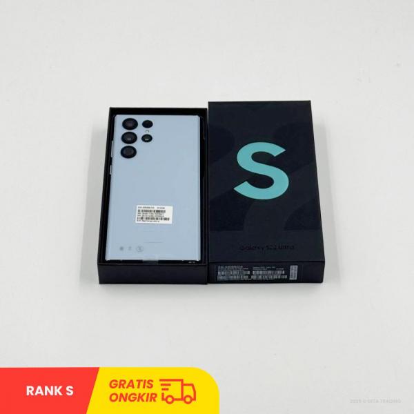 Samsung Galaxy S22 Ultra 5G SM Blue - Sim Free | ROM: 512GB | RAM: 12GB | Dual Sim & Silent Camera | 350146811190732 | RANK S
