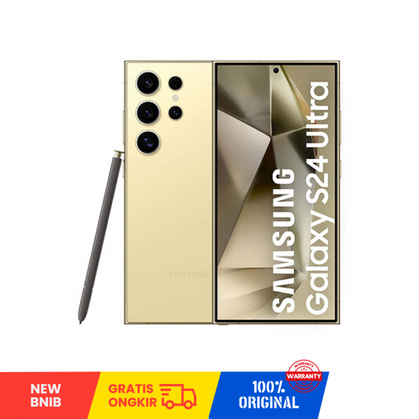 SAMSUNG Galaxy S24 Ultra 5G (256GB/ 12GB/ Titanium Yellow/ 352066440517261/ Sim Free) - NEW BNIB