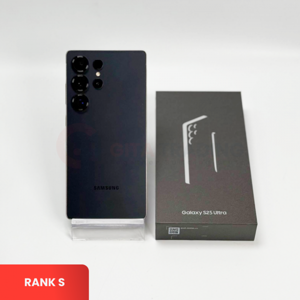 SAMSUNG Galaxy S25 Ultra 5G Titanium Black - Sim Free | ROM: 256GB | RAM: 12GB | Dual Sim Fisik & Silent Camera | IMEI: 351826511034673 | RANK S